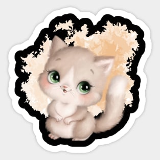 i love my baby cat Sticker